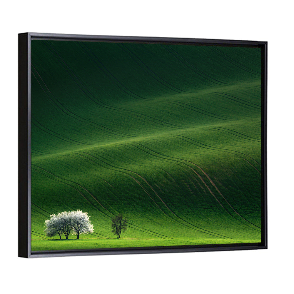 Emerald Hills with Blossoming Tree Wall Art
