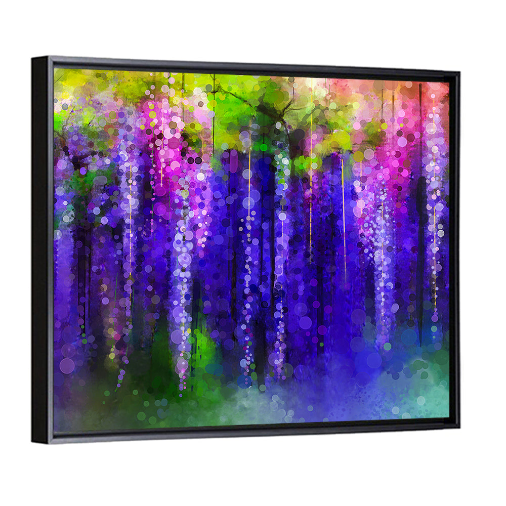 Abstract Wisteria Floral Wall Art