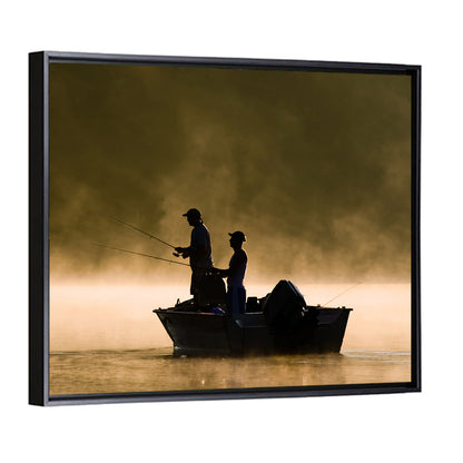 Misty Lake Fishing Wall Art