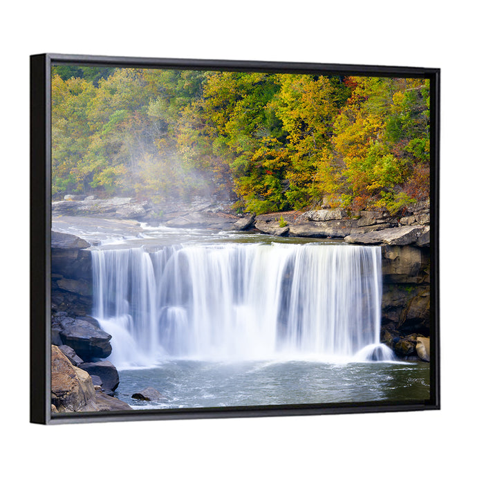 Cumberland Falls Long Exposure Wall Art as a framed canvas
