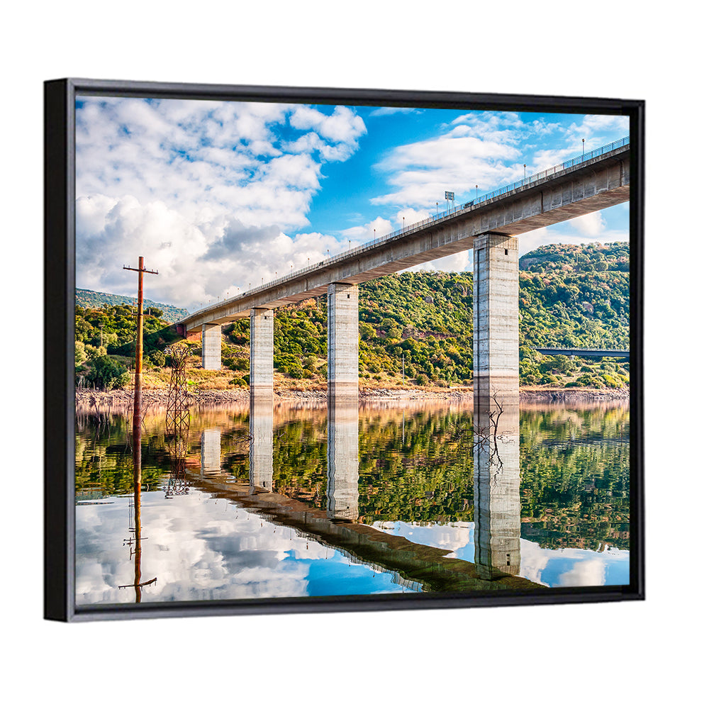 Lake Omodeo Concrete Bridge Wall Art