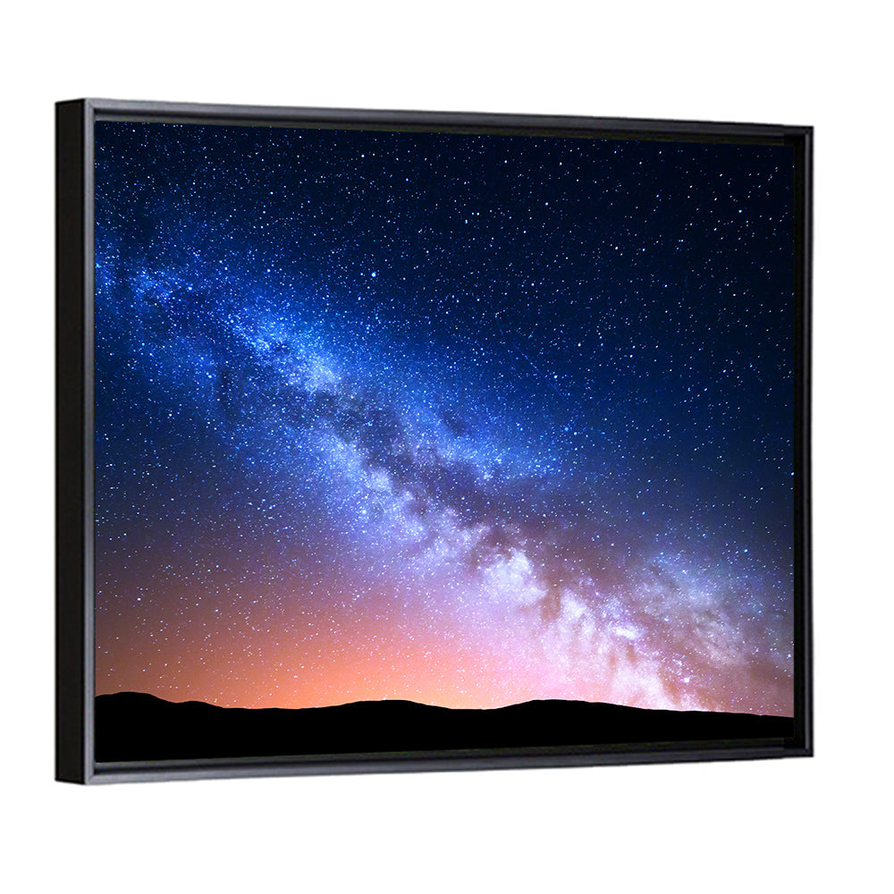 Milky Way Over Silhouetted Hills Wall Art