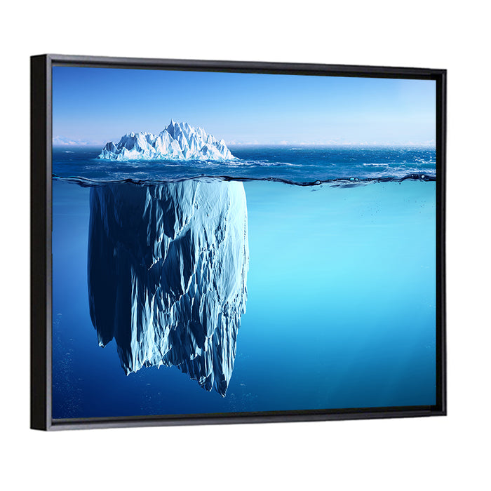Floating Iceberg Wall Art as a framed canvas