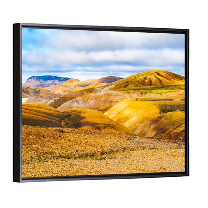 Landmannalaugar Rhyolite Mountains Wall Art as a framed canvas