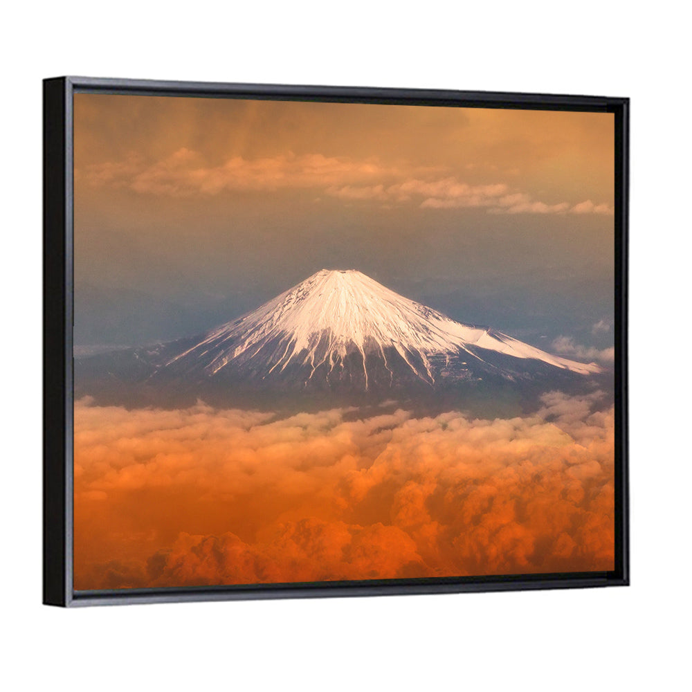 Snow-capped Mount Fuji at Sunset Wall Art