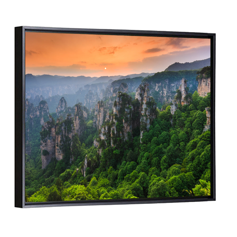 Zhangjiajie Forest at Sunset Wall Art