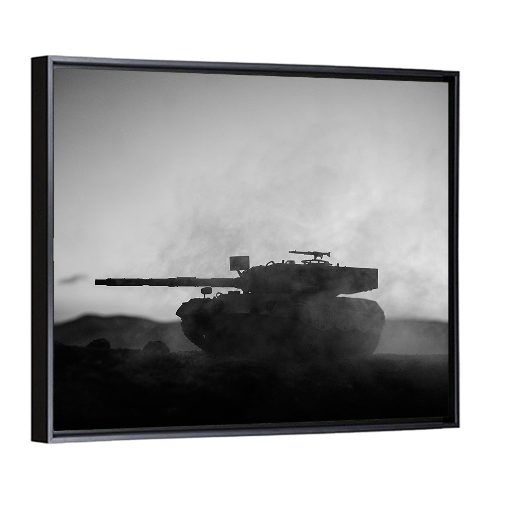 German Tank Desert Silhouette Wall Art