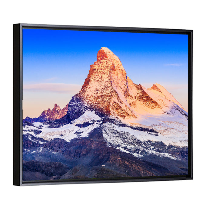 Matterhorn Sunrise Wall Art as a framed canvas