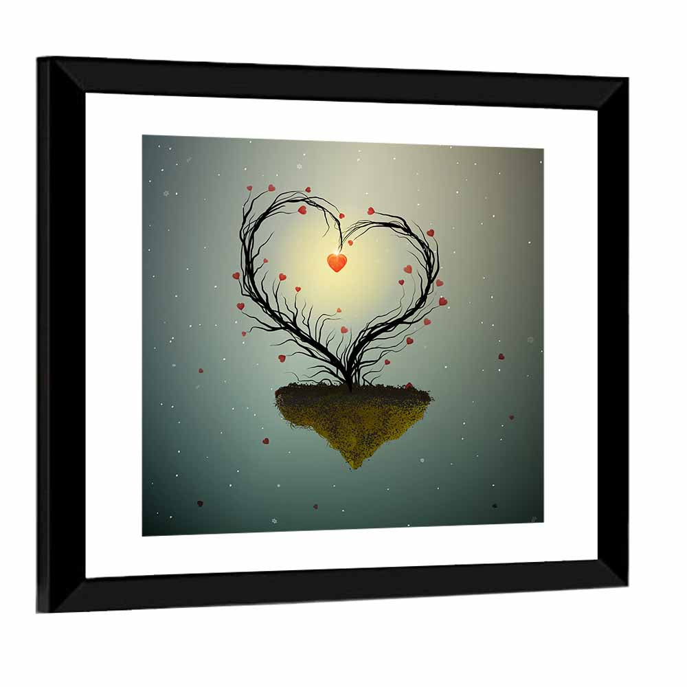 Floating Heart Tree Wall Art