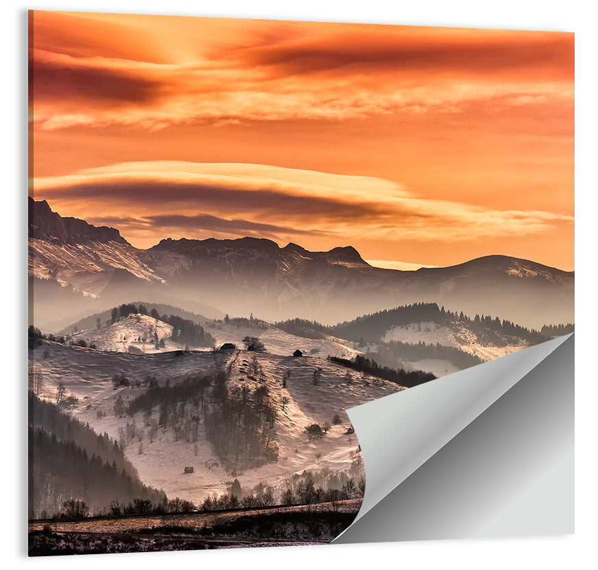 Pestera Mountain Sunrise Wall Art