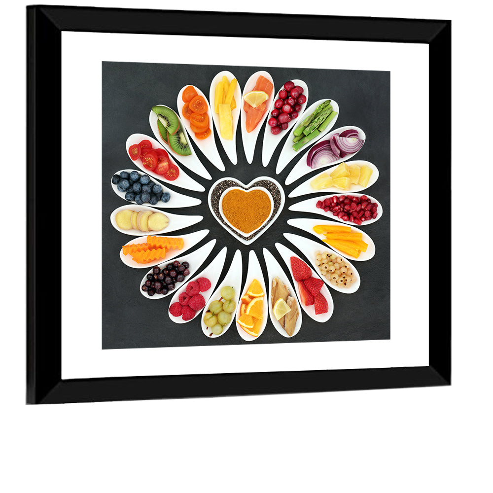Heart-shaped Superfood Arrangement Wall Art