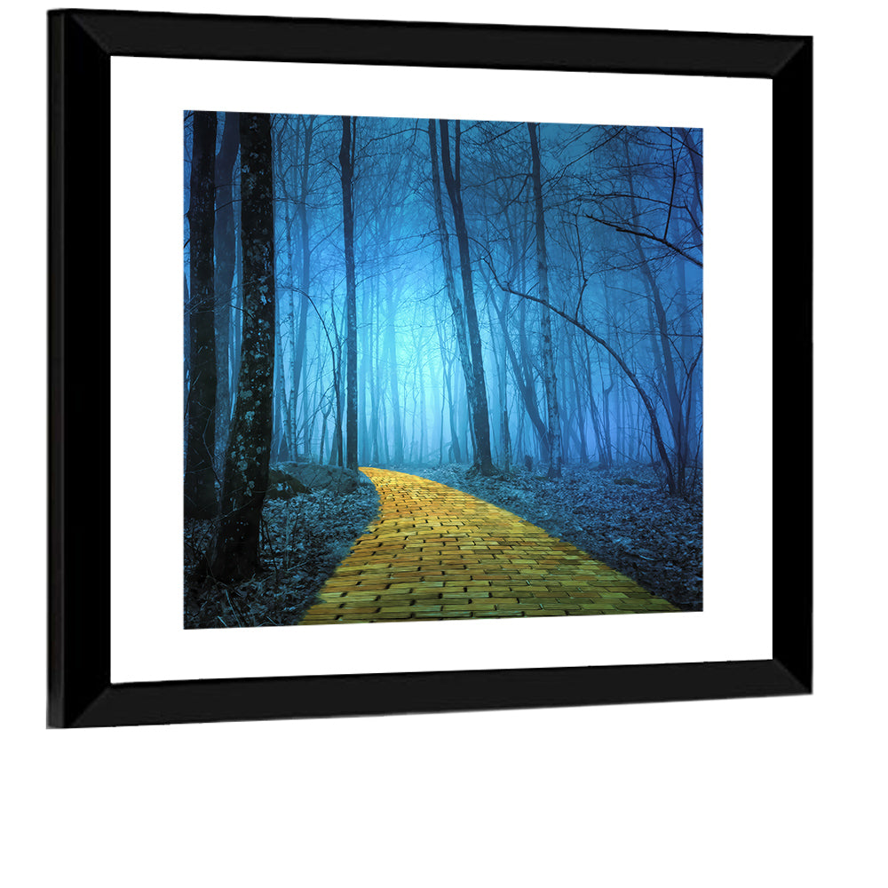 Misty Yellow Brick Road Wall Art