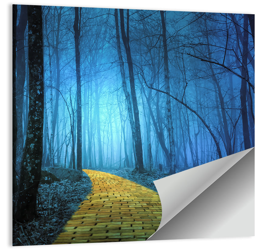 Misty Yellow Brick Road Wall Art