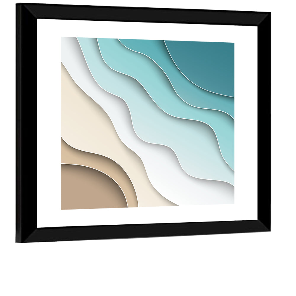 Aerial Beach Layers Wall Art