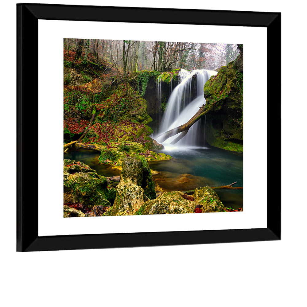 Cheile Nerei Mossy Waterfall Wall Art