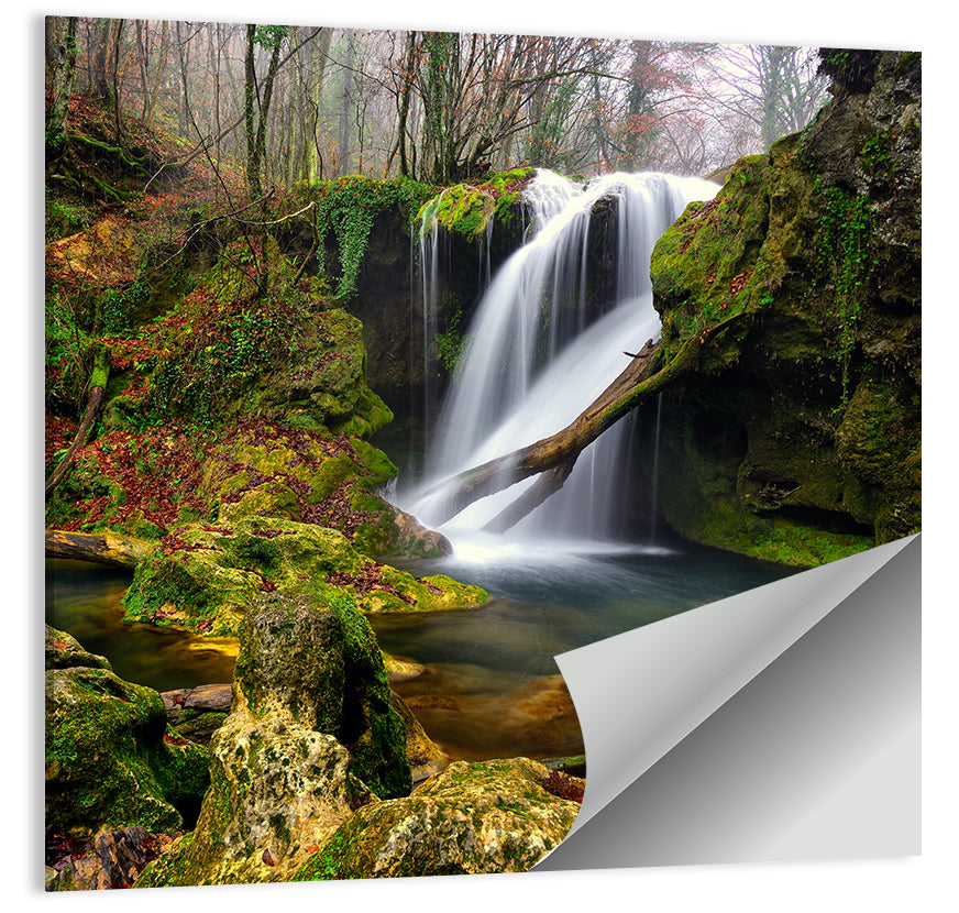 Cheile Nerei Mossy Waterfall Wall Art