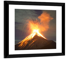 Volcano Explosion Wall Art