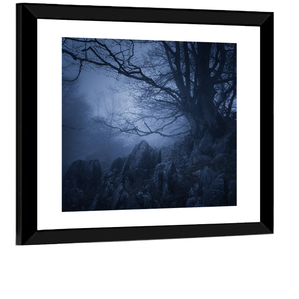 Gnarled Tree at Twilight Wall Art