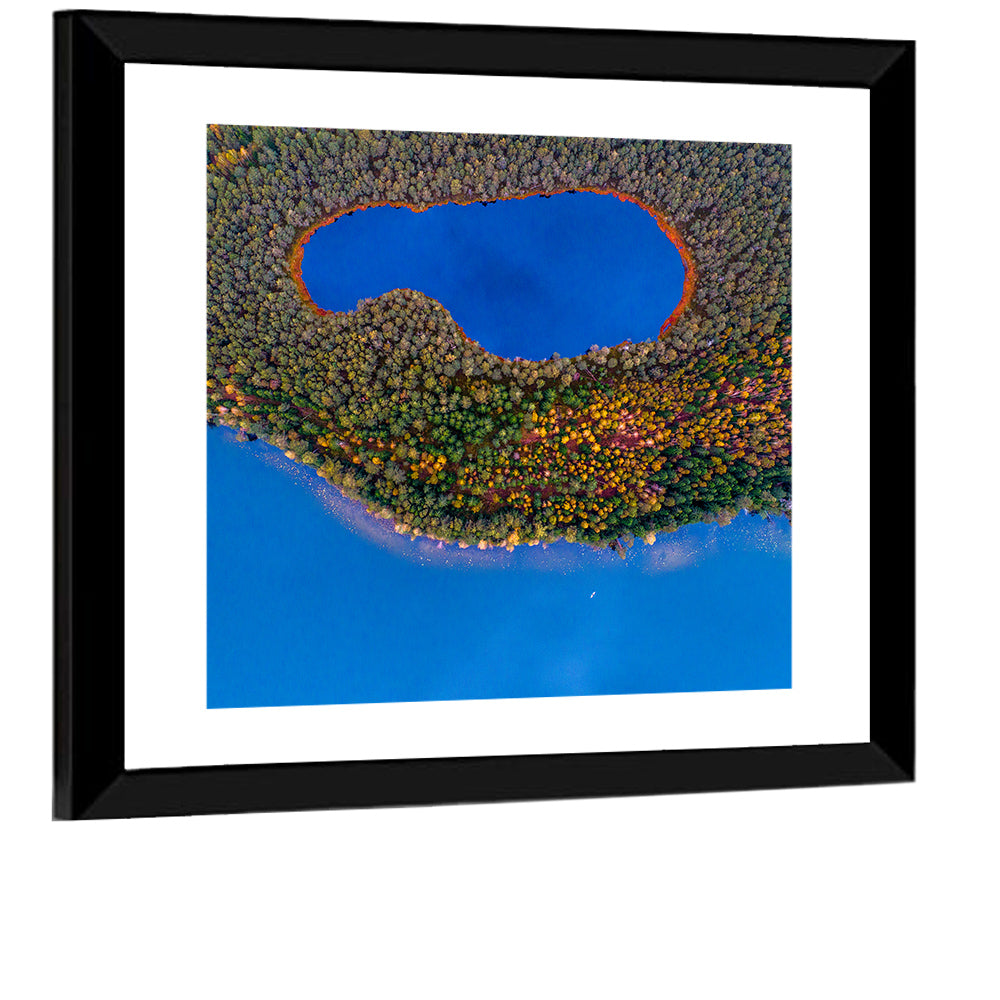 Autumn Forest Lake Wall Art