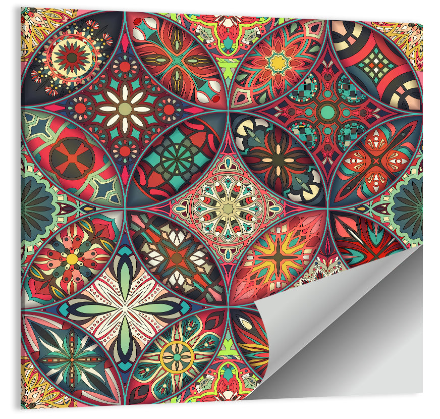 Vintage Mandala Tile Pattern Wall Art