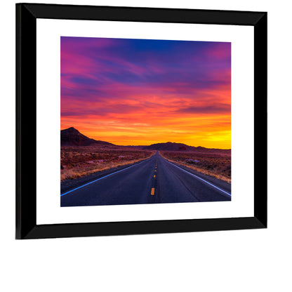 Infinite Road Sunset Wall Art