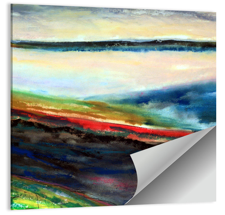 Moody Horizon Stripe Abstract Landscape Wall Art