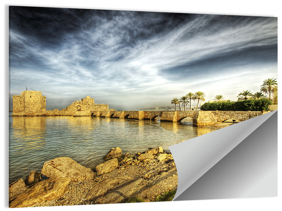 Sidon Sea Castle Wall Art
