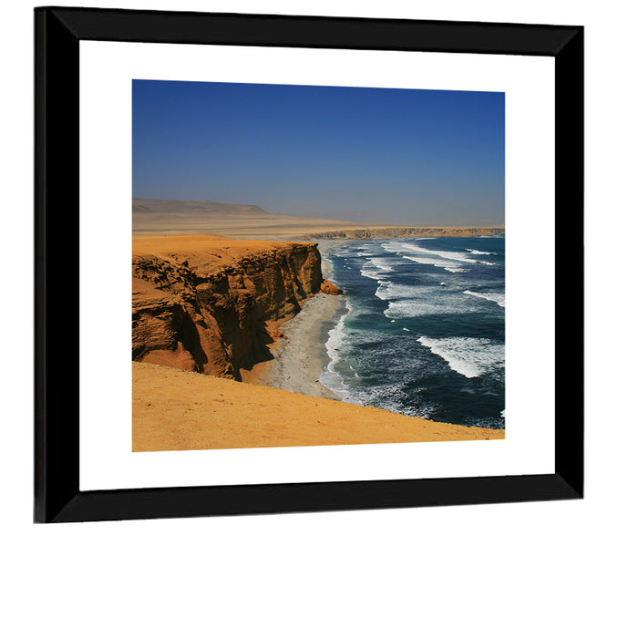 Red Cliffs of Paracas Wall Art as a framed print