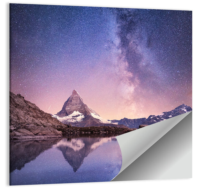 Matterhorn Starry Reflection Wall Art as a poster print
