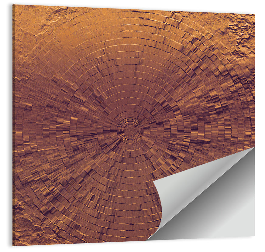 Blocks Focus Copper Rings Wall Art