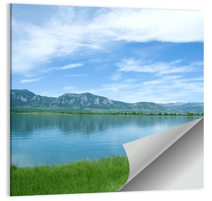 Boulder Reservoir and Flatirons Wall Art as a poster print