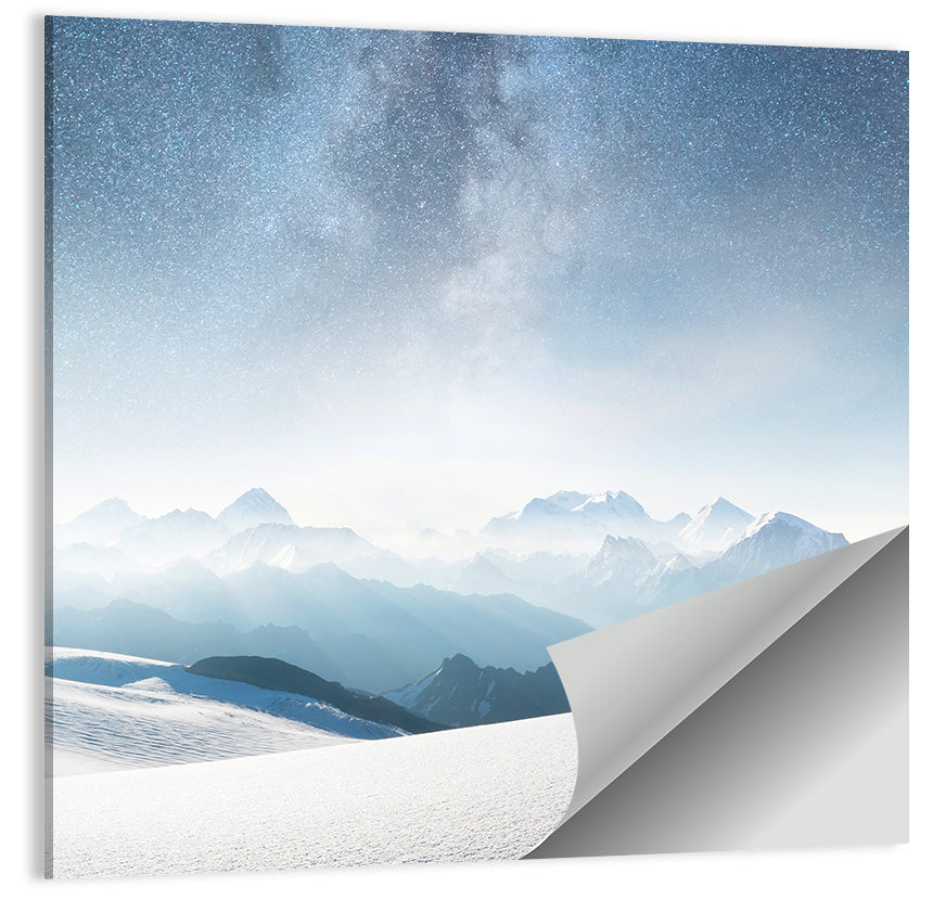 Winter Mountains & Milky Way Wall Art