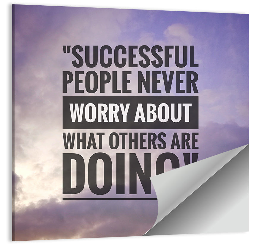 Successful People Never Worry Wall Art