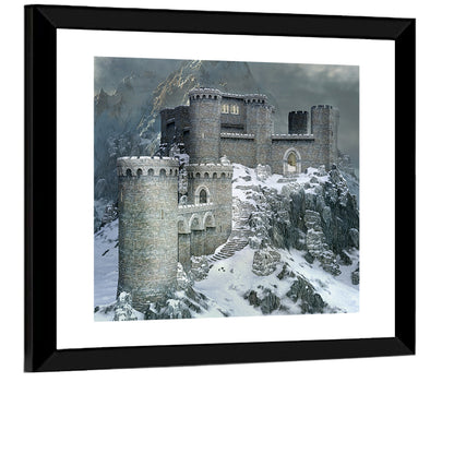 Medieval Castle Illustration Wall Art