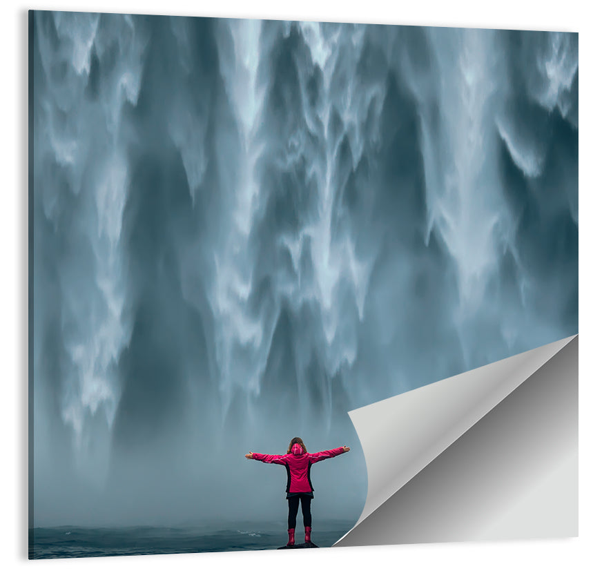 Majestic Skogafoss Waterfall Wall Art
