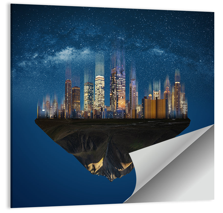 Floating City Island Wall Art