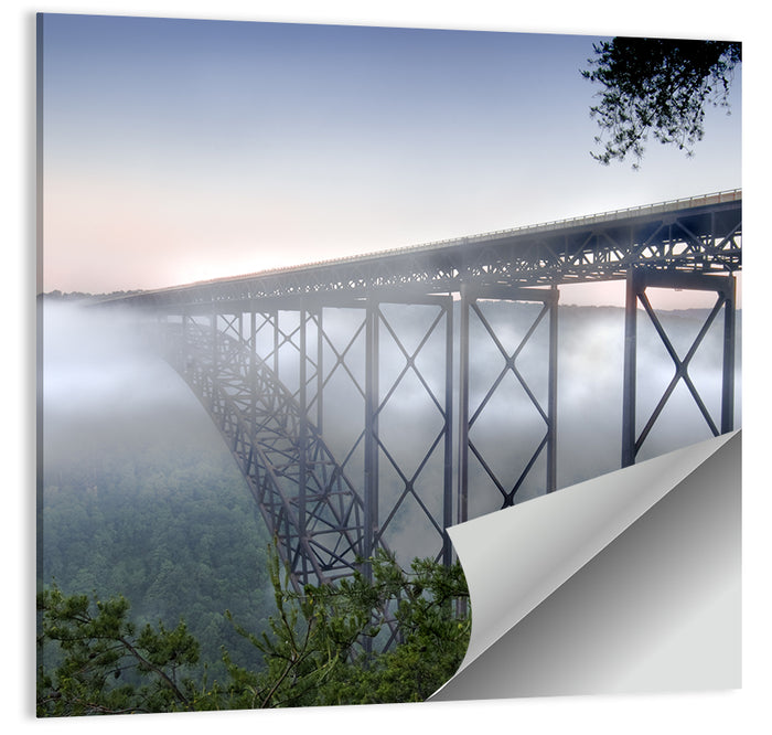 New River Gorge Bridge at Dawn Wall Art as a poster print