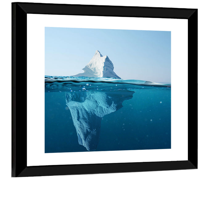 Split-level Iceberg Wall Art as a framed print