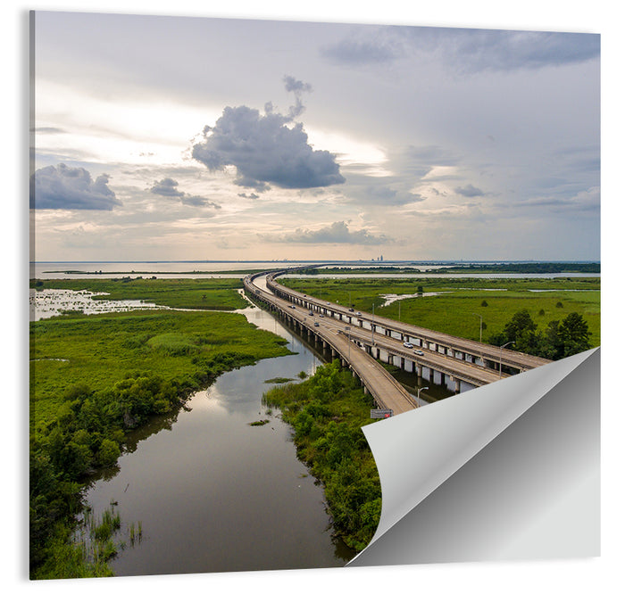 Interstate 10 Bridge Wall Art as a poster print