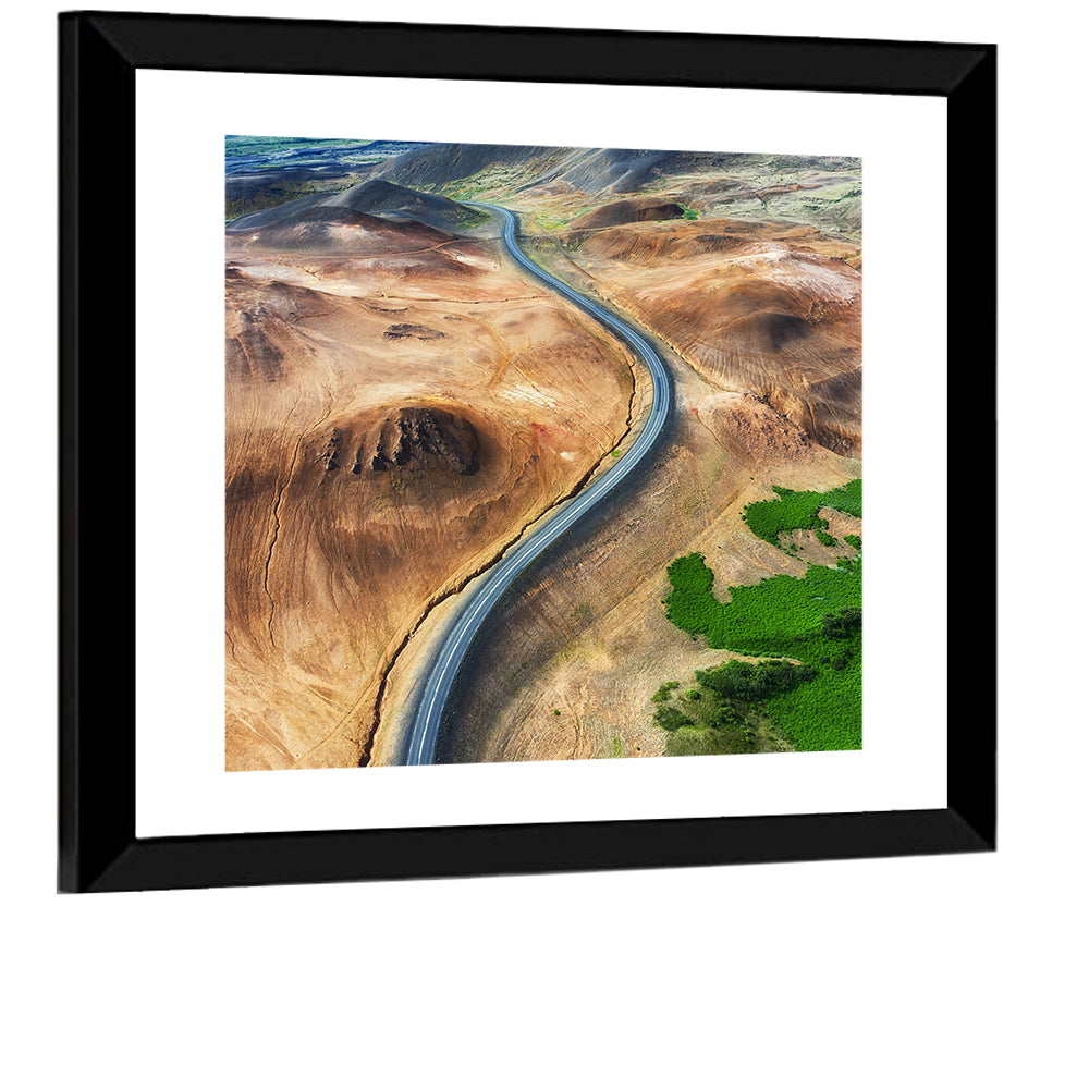 Winding Road in Geysers Valley Wall Art
