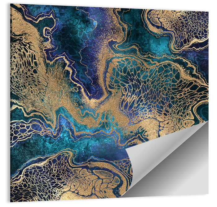 Gilded Geode Abstract Wall Art as a poster print