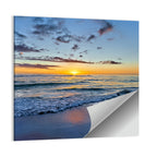 Foamy Waves at Golden Sunset Wall Art