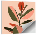 Ficus Leaves Silhouette Wall Art