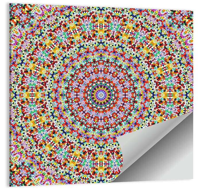 Beaded Kaleidoscope Mandala Wall Art as a poster print
