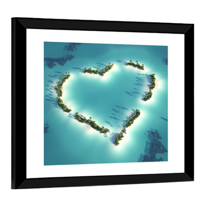 Heart Shaped Island Wall Art