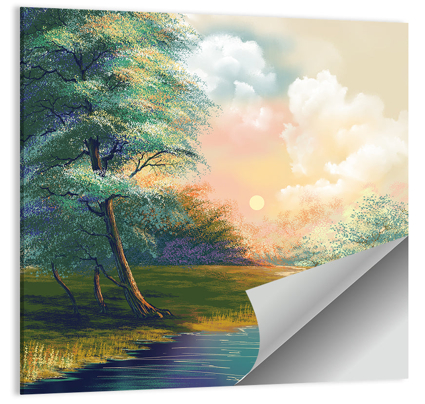 Spring Forest Sunrise Wall Art