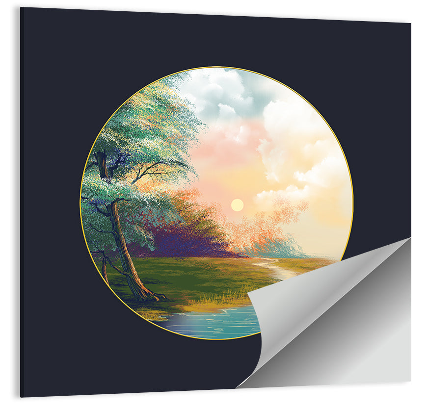 Spring Forest at Sunset Wall Art