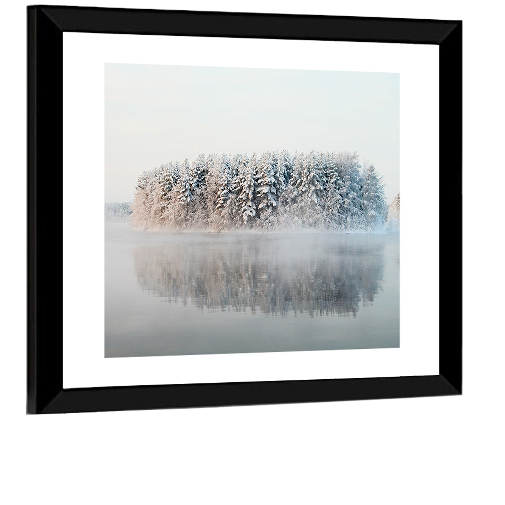 Misty Karelia Lake Wall Art