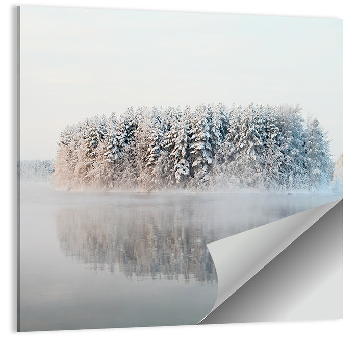 Misty Karelia Lake Wall Art as a poster print