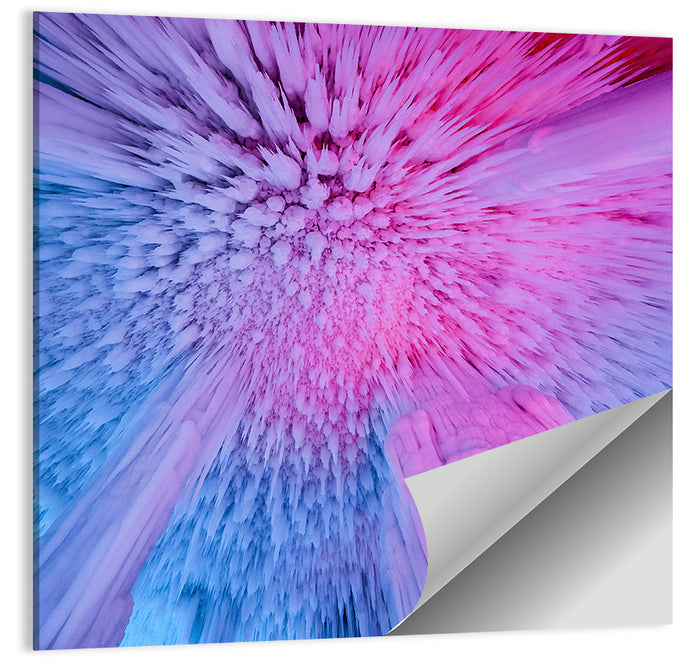 Ethereal Ice Cave Icicles Wall Art as a poster print